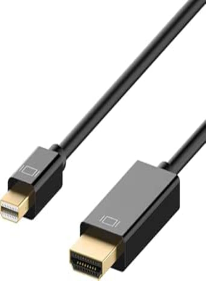 BigPlayer Mini DisplayPort (Mini DP) to HDMI Cable 1.5 Meter – Gold Plated, Thunderbolt Compatible for iMac, MacBook Pro, MacBook Air, PC, HDTV – White